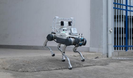 The launch of the Singapore PowerGrid project marks the 1st overseas industrial application of quadruped robots from China 